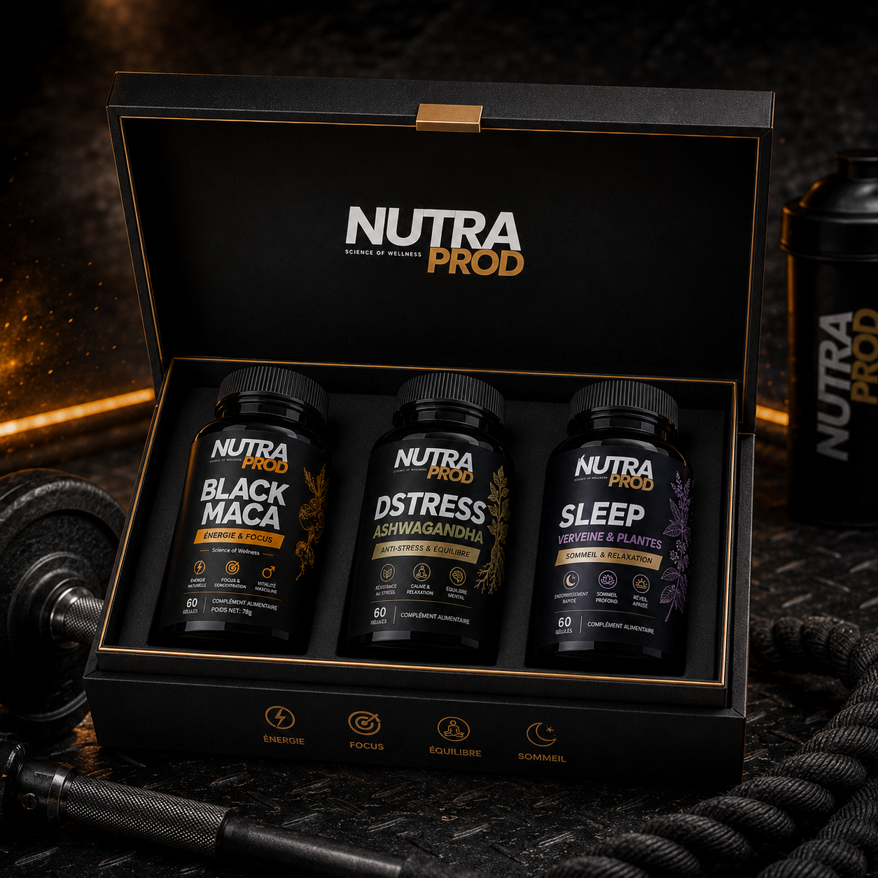 Pack Strong Nutra Prod - Black Maca + Dstress + Sleep