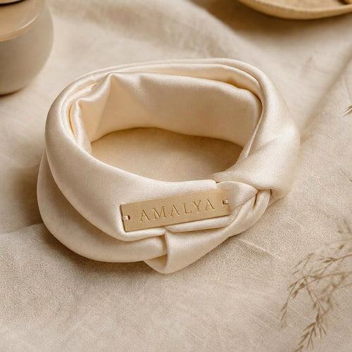 AMALYA Glow Headband — Bandeau satin premium